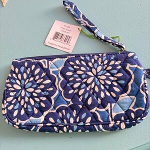 Vera Bradley Blue Floral Wristlet